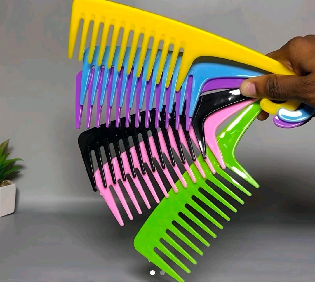 3 Pack Hair Comb Large Wide Tooth, Shower Combs Curls Wet.
